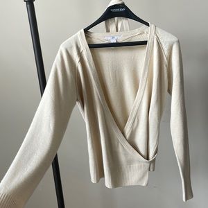 Cream H&M Wrap Sweater